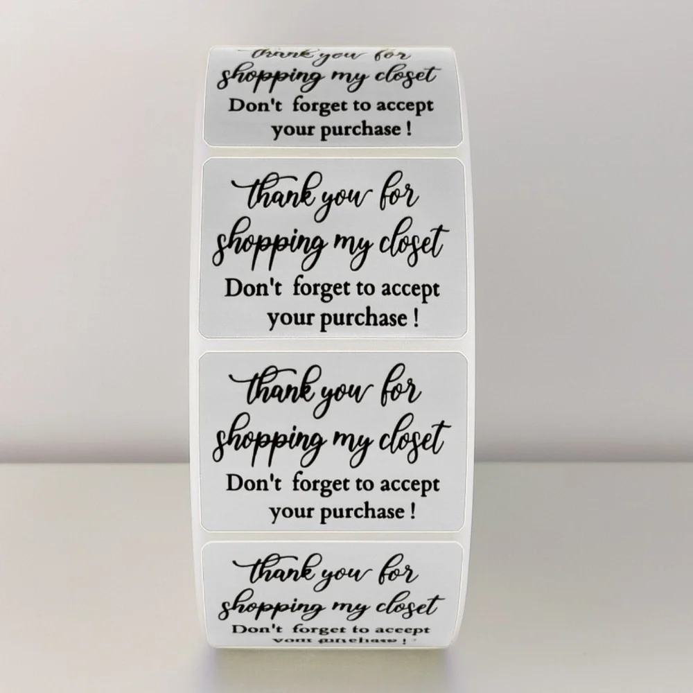 Thank You For Shopping My Closet Stickers Poshmark Labels